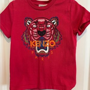 Kenzo Red Tiger Graphic Short Sleeve Tee